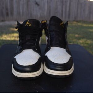 Black and White High-Top Sneakers